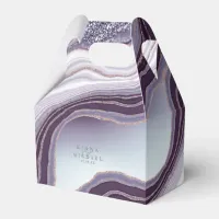 Crystal Agate Wedding Amethyst ID825 Favor Boxes