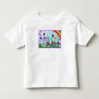 Girl's Name Hannah  Whimsical Flowers, Rainbow T-S Toddler T-shirt