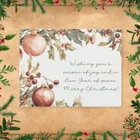 Merry Christmas Ornament Tree Postcard