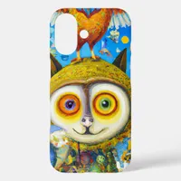 Chaotic and Colorful Fantasy Creatures Dall-E Art iPhone 16 Case