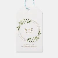 Wedding Bridal Shower Favor Thank You Greenery Gift Tags