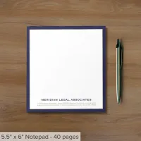 Navy Gold Attorney Notepad