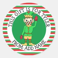 A Gift For Personalized To and From Elf Gift Tags