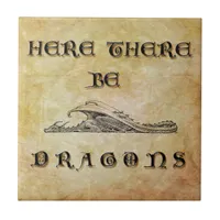 Here There Be Dragons Tile