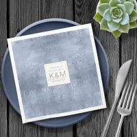 Succulents and Sparkle Wedding Blue ID515 Napkins
