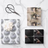 Snowy Owl / Peregrine Falcon / Golden Eagles Wrapping Paper Sheets