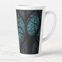 Colorful Mosaic Stained Glass Tree effect design Latte Mug