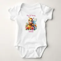 Our Lil' Honey | Honey bee themed Personalized Baby Bodysuit