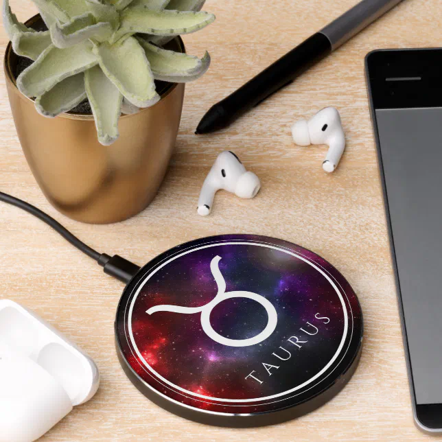 Starfield Taurus Bull Western Zodiac Wireless Charger