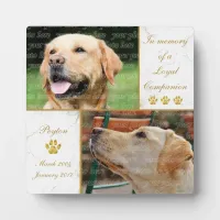 Dog Photo Loyal Companion Pet Keepsake Memorial Plaque