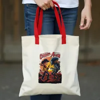 Showdown at Sundown - Cowboy vs. Alien Tote Bag