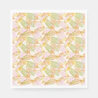 Boho Safari Jungle Leaves Kids Teen Joint Birthday Napkins