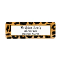 Leopard Print Elegant Label