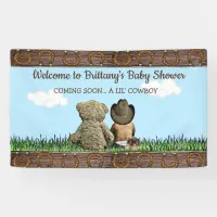 Welcome to Our Lil' Cowboy Ethnic Baby Boy Banner
