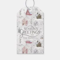 Cozy Home Christmas Pink ID985 Gift Tags