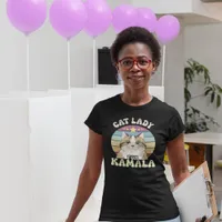 Cat lady supports Kamala  T-Shirt