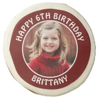 Personalized Photo, Age and Name Birthday Party Sugar Cookie