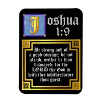 Joshua 1:9 Illuminated Old Testament Bible Quote Magnet