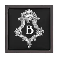 B Monogram Initial Jewelry Box