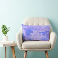 Light Blue Camouflage Pattern Lumbar Pillow