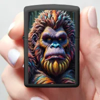 Bigfoot's Colorful Gaze Zippo Lighter