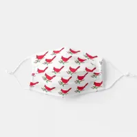 Pretty Cardinals on a Branch Adult Cloth Face Mask