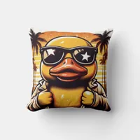 Rubber Duckie Duck  Throw Pillow