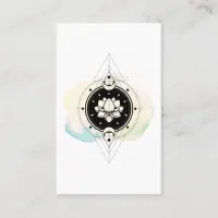 *~* Stars Lotus Sacred Symbol To Nirvana Moon Yoga Business Card