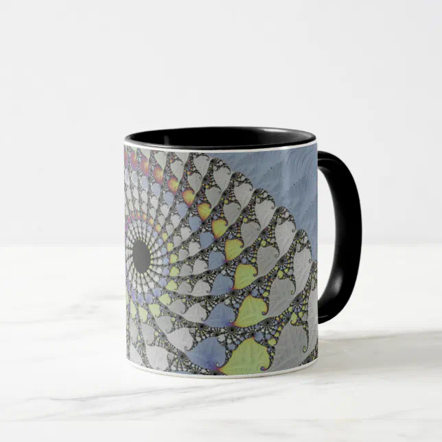 Fractal sheet texture mug