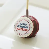 Happy Birthday America Patriotic Stars Pattern Cake Pops