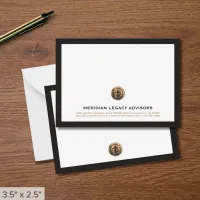 Professional Copper Seal Logo Business Note Card