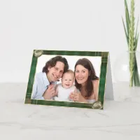 Green Antique Frame Add Your Photo Here Card