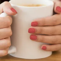 Valentine Red White Polka Dot Minx Nail Art Decal