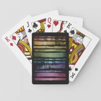 Equality Love Rainbow Brush Strokes LGBTQ ID656 Poker Cards