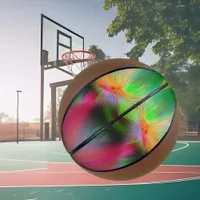 Fireworks of colors - fractal art basketball