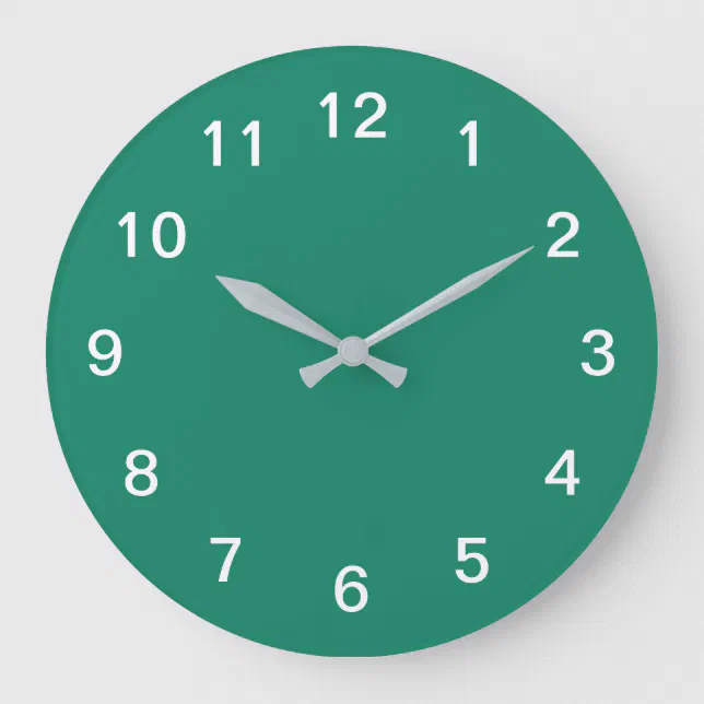 Emerald Green Minimalist Acrylic Wall Clock