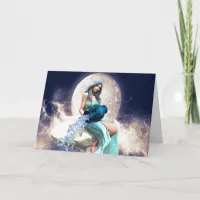 Aquarius – Woman Pouring Water From a Jug Card