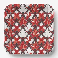 Creative Canadian Maple Leaf Pattern ID1072 Paper Plates