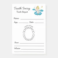 Tooth Fairy Lost Tooth Report Activity Kids Post-it Notes