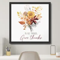 In All Things Give Thanks Framed Art