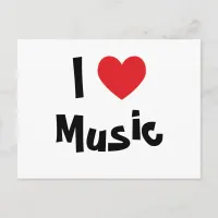 I Love Music Postcard