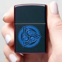 Azure Symphony: The Electric Triad Zippo Lighter