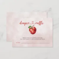 Apple of Our Eye Baby Shower Diaper Raffle Enclosure Card