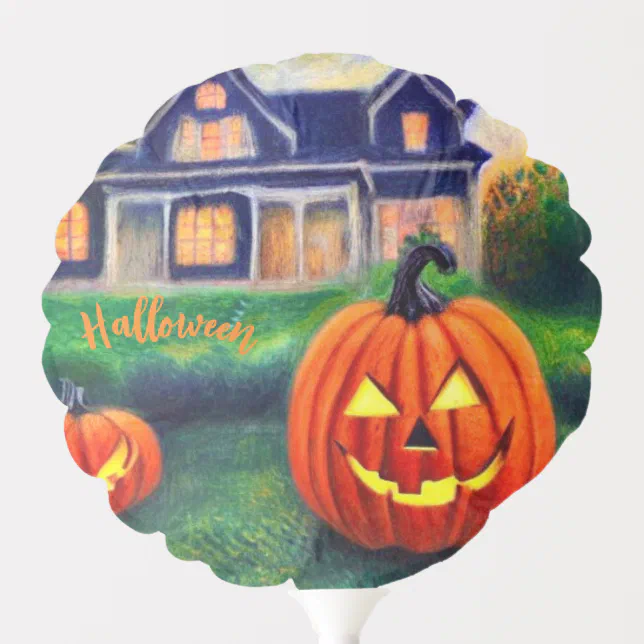 Halloween pumpkins and monsters balloon