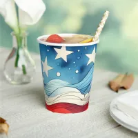 Happy Fourth of July | Patriotic Stars and Stripes Paper Cups