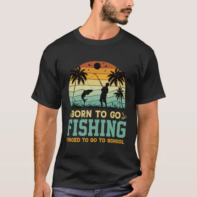 Funny Born To Go Fishing Bass Fish Fisherman Boys T-Shirt