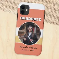 Personalized Graduation Photo Modern Chic Graduate iPhone 11 Case