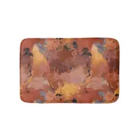 Modern Abstract Watercolor Autumn Art Bath Mat