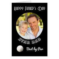 Star Dad Best By Par Happy Father's Day Photo Card