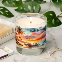 Watercolor Sketch Bali Indonesia Tropical | Scented Candle